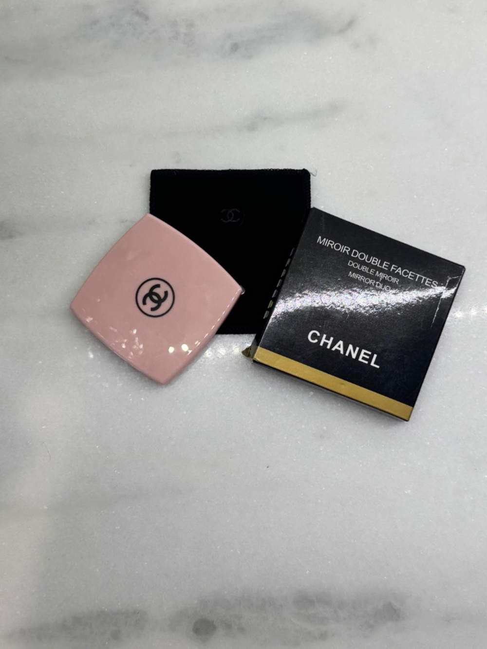 CHANEL Ballerina Pink Compact Mirror, Miroir Double Facettes